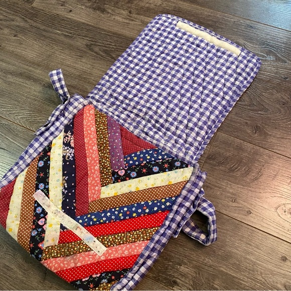 Vintage Quilted bag handmade patchwork - Picture 13 of 16